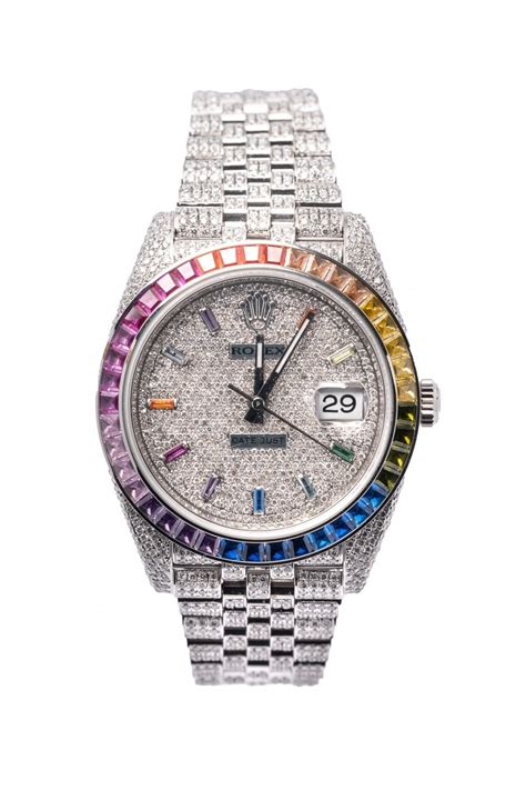 rolex iced bezel|iced out rolex models.